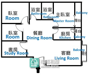 獅甲MRT皇家貴賓溫馨景觀四房