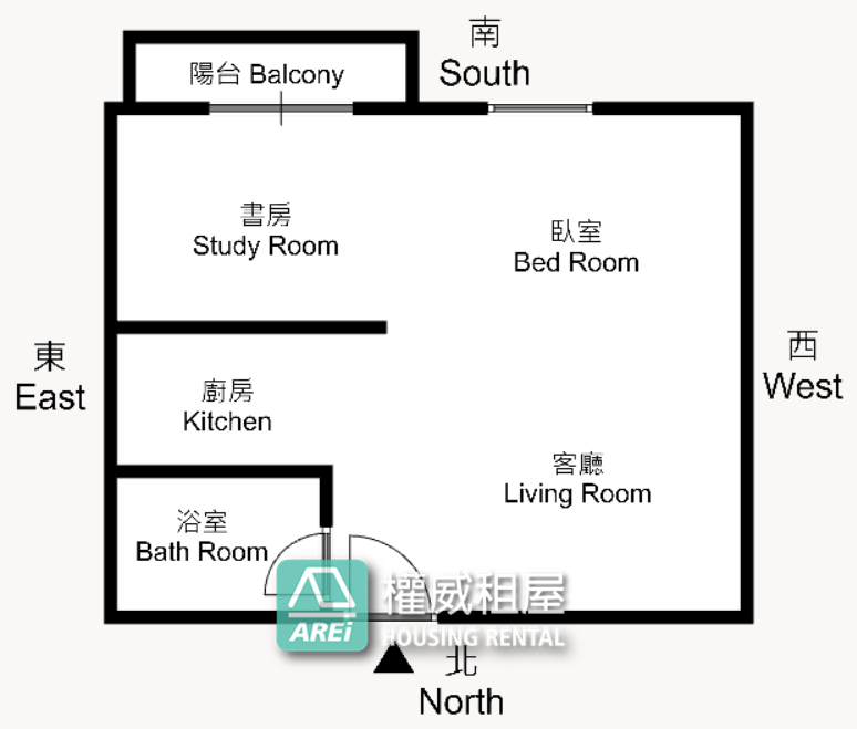 R14 巨蛋博愛香榭1+1房高樓景觀全家具