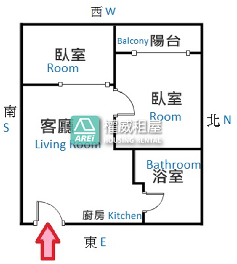 三多MRT亞灣聯上ihome純白溫馨1+1房