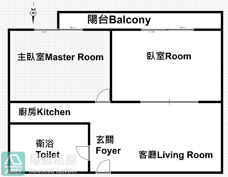 R14巨蛋MRT博愛香榭大陽台全新美景兩房