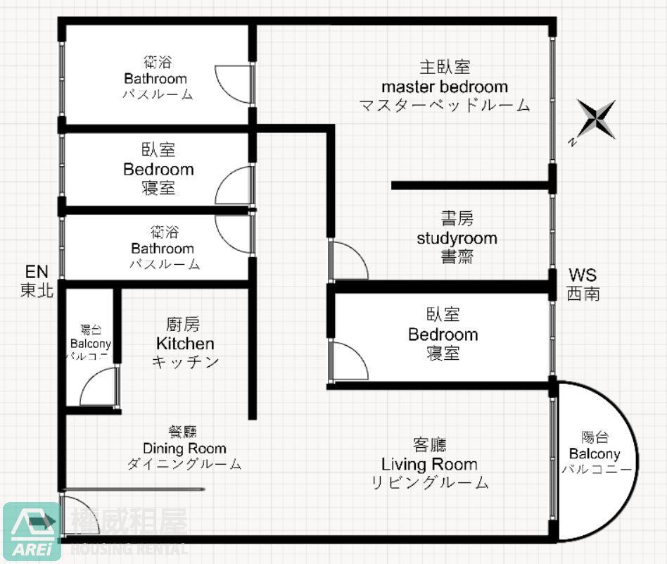 信義MRT圓頂高樓日式景觀3+1房豪邸+平車