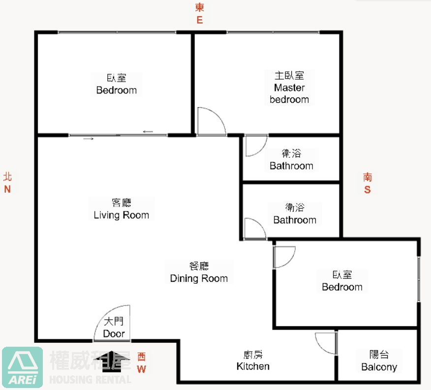 市議會MRT城逸3房全家具平車