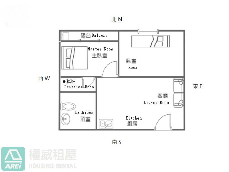 MRT漢神巨蛋聯上F1溫馨實用兩房 -影片賞屋