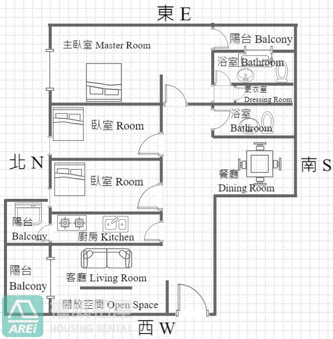 文化中心國王一號院泳池景觀優質3+1房平車