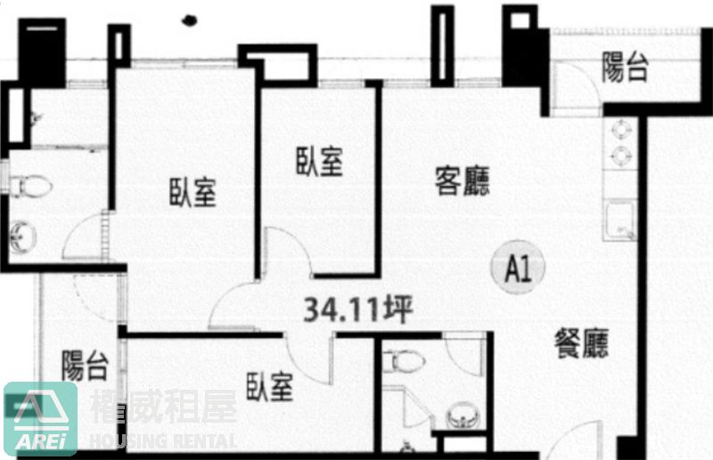 家的幸福值得你擁有｜高醫郡都當代舒適正三房平車