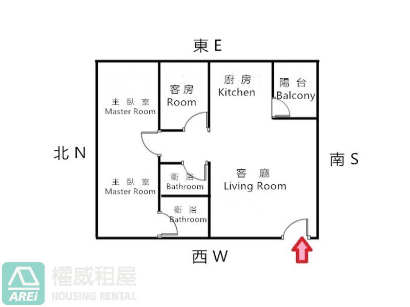 漢神鑫巨蛋泳池高檔兩房雙衛平車-VR