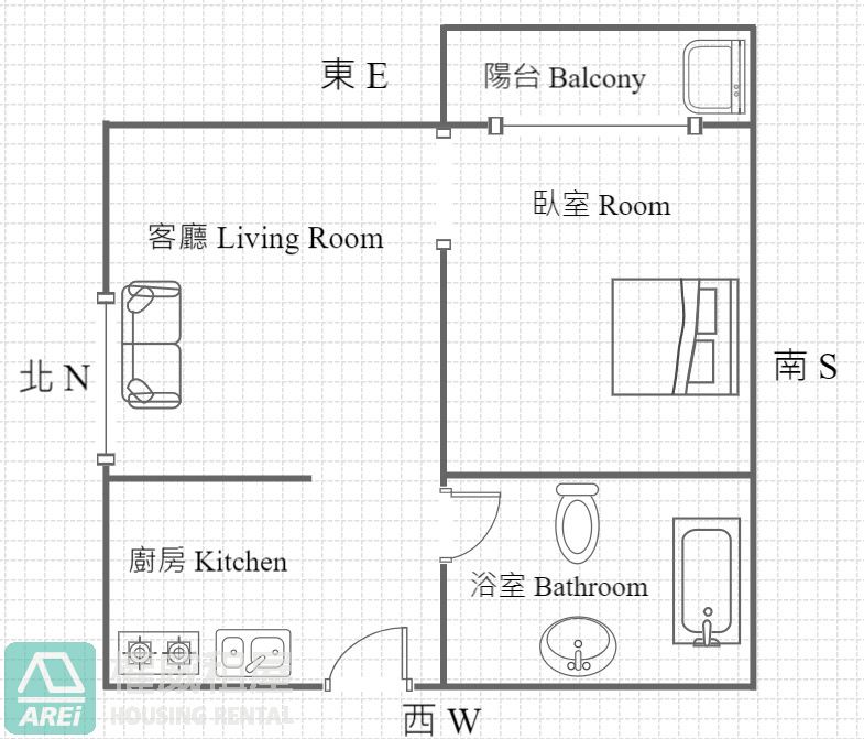 亞灣三多商圈iHOME日式精緻大套房平車