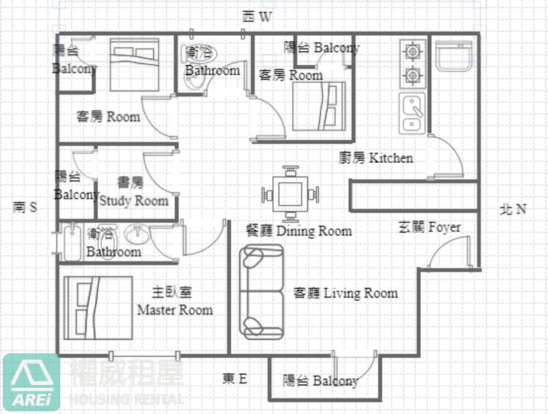 京城國家美術館｜大空間優美4房平車