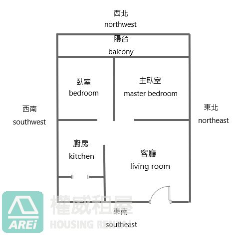 郡都當代溫馨純白高樓兩房 (可租補)