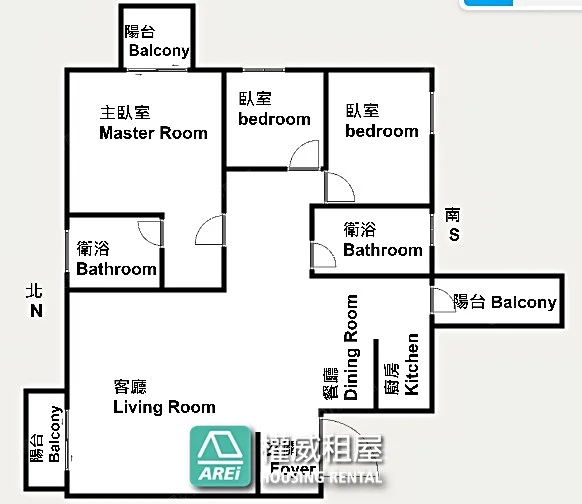 C21輕軌內惟堅山仰翠3+1房雙衛浴開窗