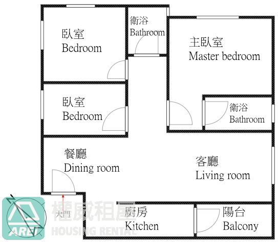 鳳西商圈｜大東捷運站 ｜凡登18號三房可租補