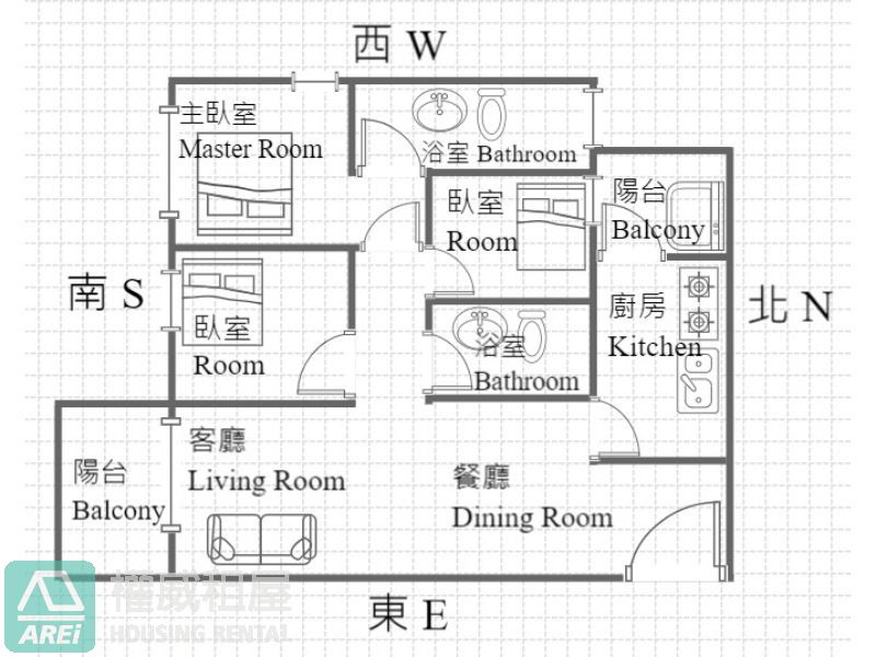 鼎山達麗上東京高樓3房平車可租補