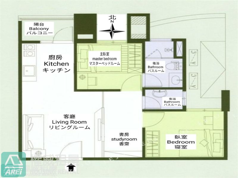 高醫熱河22重奏全新景觀2+1房平車