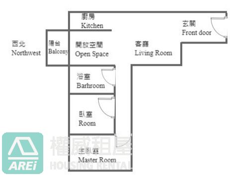 O2鹽埕埔站仰德灣2+1房平車空屋可補傢俱(尚未退租)