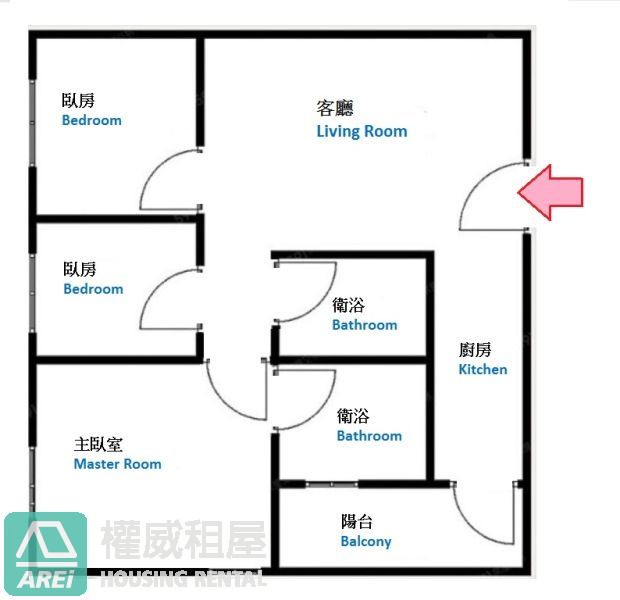 高鐵MRT三越song溫韾3房可租屋補助