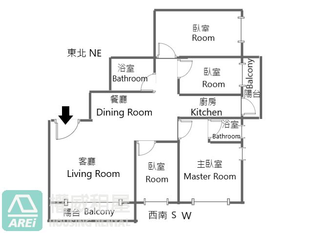 美術園邸首排樹海正4房平車泳池