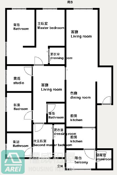 愛河京城凱悅尊皇景觀大4房雙客廳平車