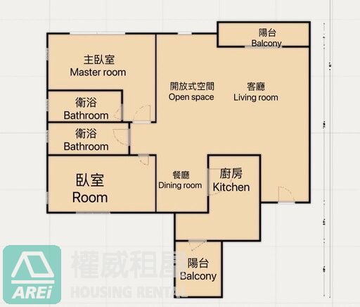 巨蛋鼎宇和楓四改二房採光美式鄉村可寵