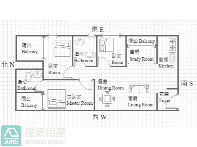 三多MRT繽海清新明亮3房平車