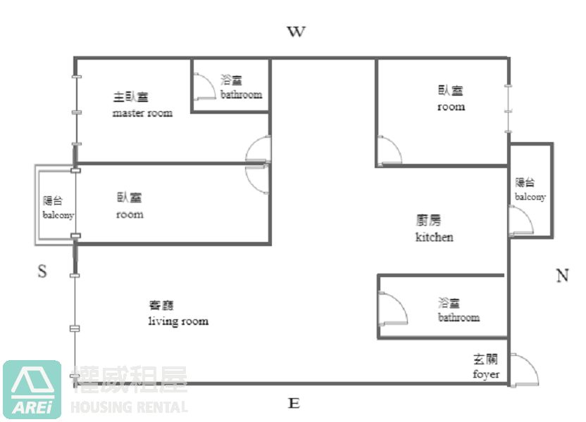 巨蛋MRT裕誠富都簡約正3房可租補