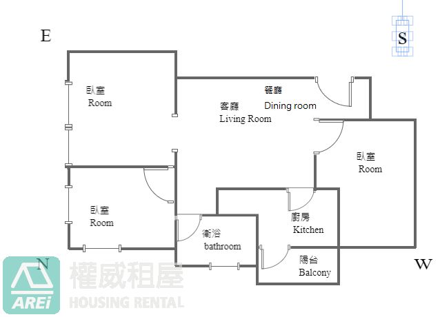 高鐵MRT芳崗高鐵棧日系無印風2+1房