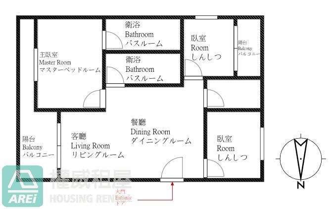 自由黃昏市場｜泰第新風格｜優美三房平移車位