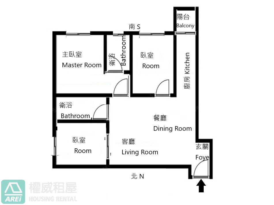 R14漢神巨蛋珈柏麗全新心悅3房平車