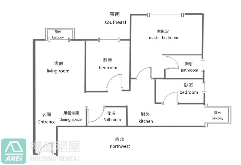 鑫高鐵採光美景三房平車