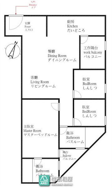 三多MRT｜郡都繽海｜質感風三房平車