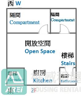 鼎中文藻透天電梯改單層大大空間2房