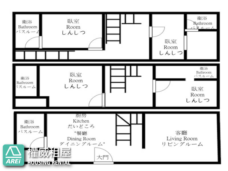 巨蛋凹子底公園無印風迎光透天別墅