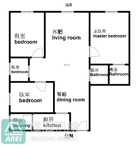 漢神柏林愛樂景觀溫馨4房平車