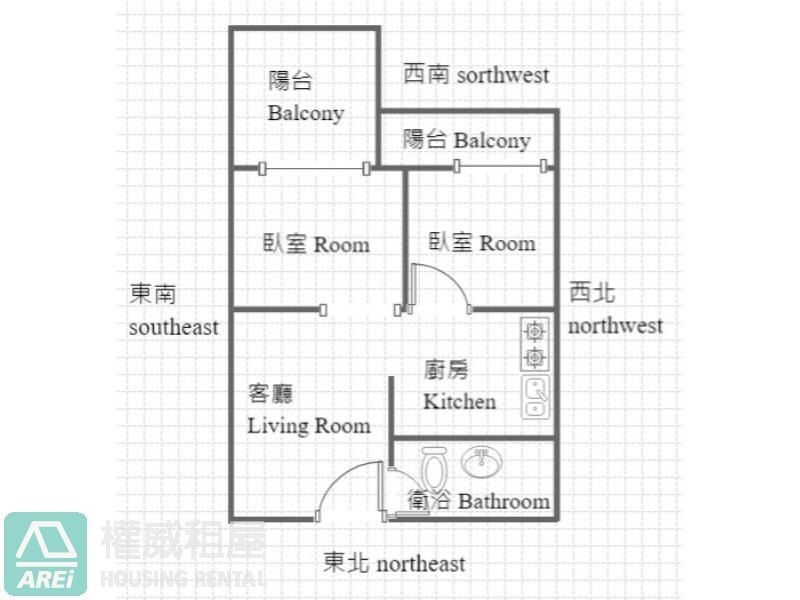 中央公園MRT民生臻愛高樓景觀空屋2房