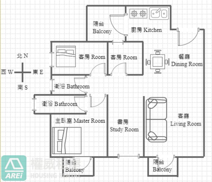 精華地段榮總商圈|居采麓園全新3+1房平車