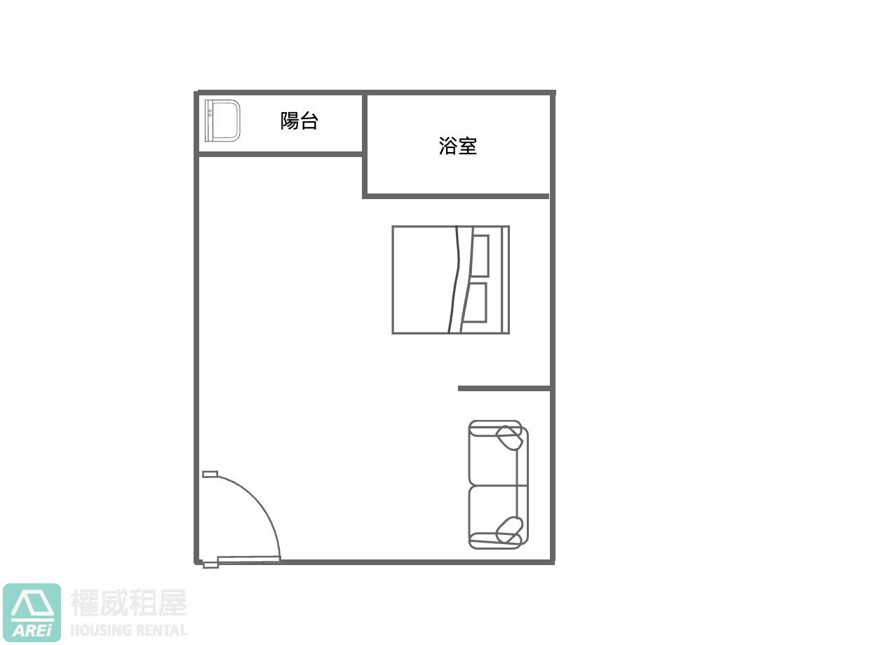 捷運凹子底PRX大樓電梯大套房可租補