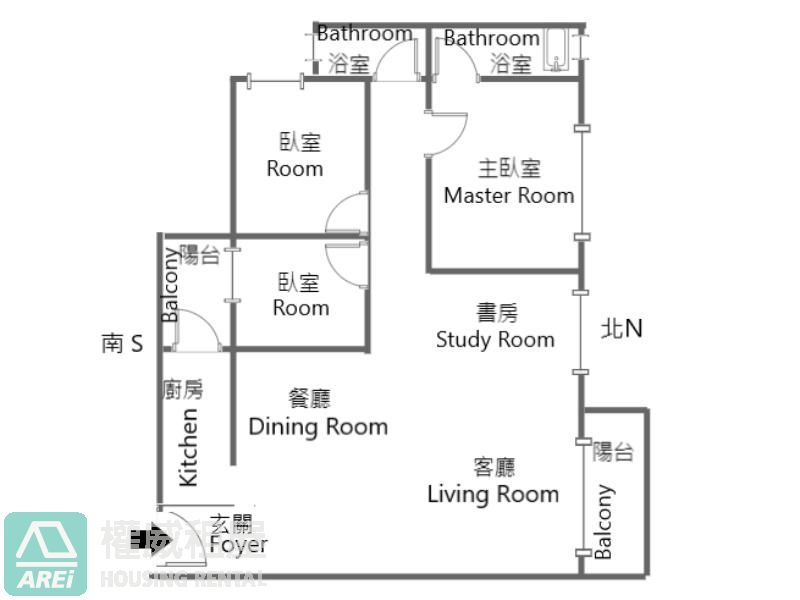 榮總旁全新居采麓園臻美3+1房平車