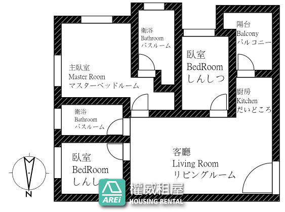 巨蛋捷運｜珈柏麗｜溫馨三房平車