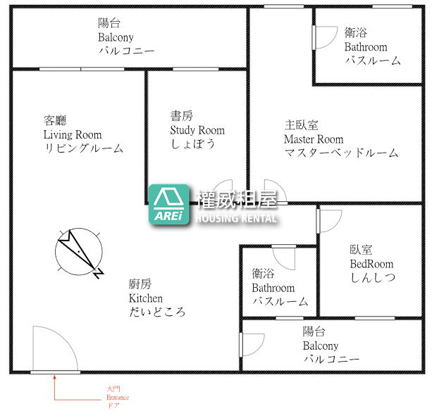 後勁捷運站｜國城MRT｜漂亮三房平車3機車｜可租補