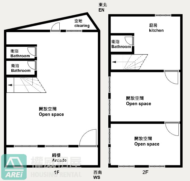 美術館精華熱鬧透天店面1+2樓