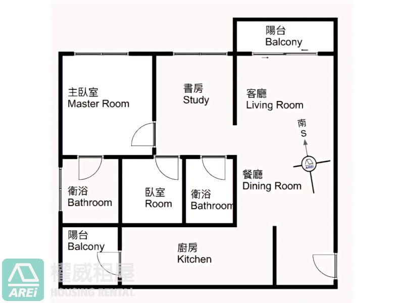 美麗島MRT∣聯上V1∣現代質感2+1房平車