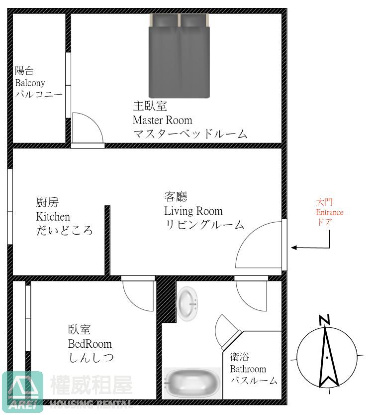 美術館特區｜青海LINE｜北歐風兩房平車