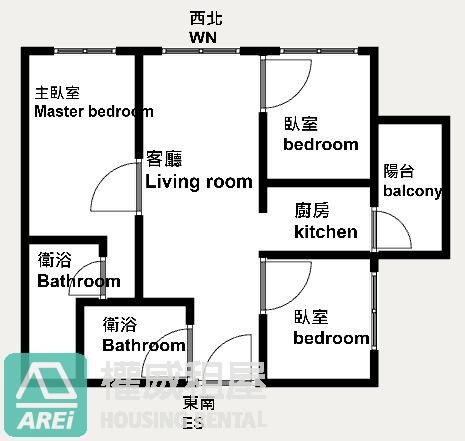 橋科森遠簡約採光三房平車可租補