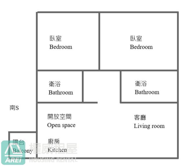 建功商圈｜安庭風景雙面採光2+1房可租補