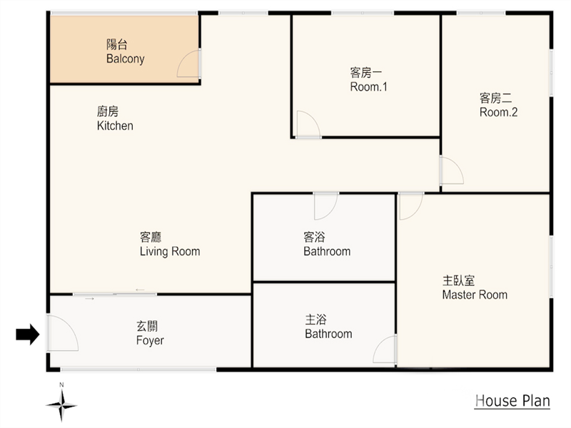 楠梓壽豐台積電專區明亮三房