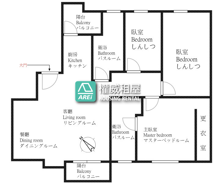 三多捷運｜星海灣｜豪宅風格奢華細節三房平車