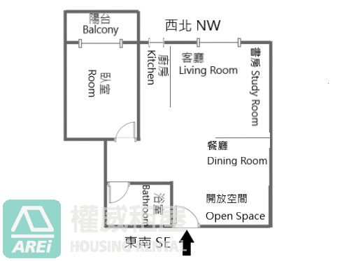 R14博愛香榭|現代1房大空間|平車泳池