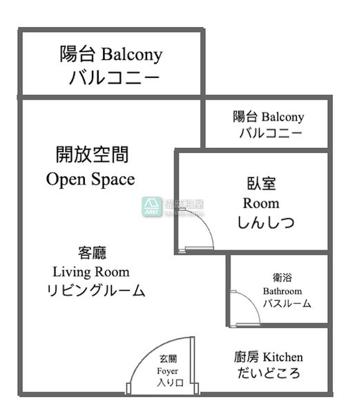 青埔捷運|橋科綻1+1房|有陽台|平車