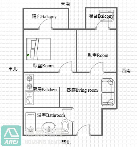 愛情河左岸💎高樓景觀溫馨兩房