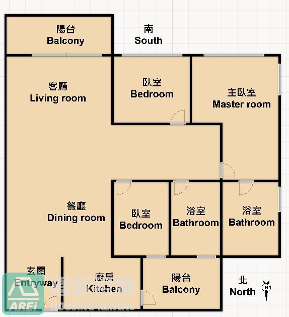 三多商圈聚馥永久棟距明亮3房平車