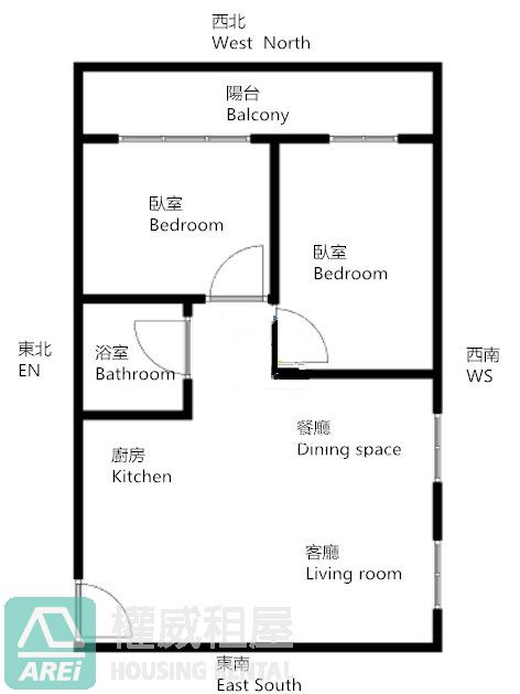 高鐵巴洛克採光兩房平車